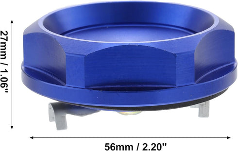 X AUTOHAUX Blue Aluminum Alloy Car Gas Engine Oil Filler Cap Plug Cover Replacement for Mitsubishi Outlander Lancer Montero Tredia Galant...