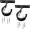 Curtain Rod Brackets 2pcs Black Curtain Rod Holder for Drapery Rod with Diameter 1-1/8"(28mm) Window Drapery Rod Bracket Installed to The Ceiling ...