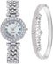 CdyBox Women Watches Diamond Luxury Quartz Watch Ladies Wristwatches with Crown Bangle Set Gifts...