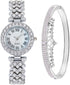 CdyBox Women Watches Diamond Luxury Quartz Watch Ladies Wristwatches with Crown Bangle Set Gifts...
