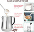 Milk Frother Wand with Stand - Milk Frother Handheld Battery Operated - Electric Whisk Coffee Frother - Drink Mixer Handheld Frother with Stand - ...