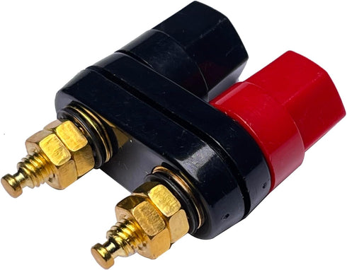 CESS Dual Binding Post, 4mm Banana Socket, 2 Way Gold-Plated Speaker Binding Posts, Power Amplifier Connector, 4 Pack...