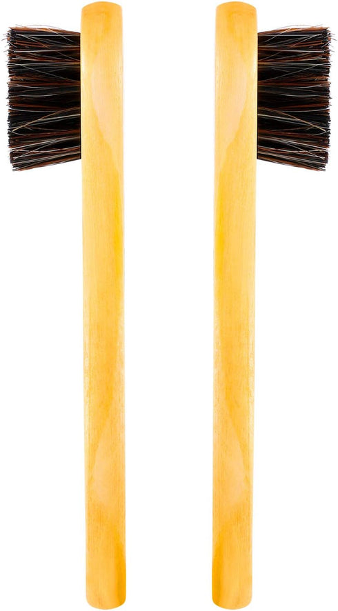 Jovitec 3 Pieces Shoe Polish Brush Saddle Soap Horsehair Applicator Brush Shoe Shine Clean Dauber Brush for Leather Boot Bag Cleaning...