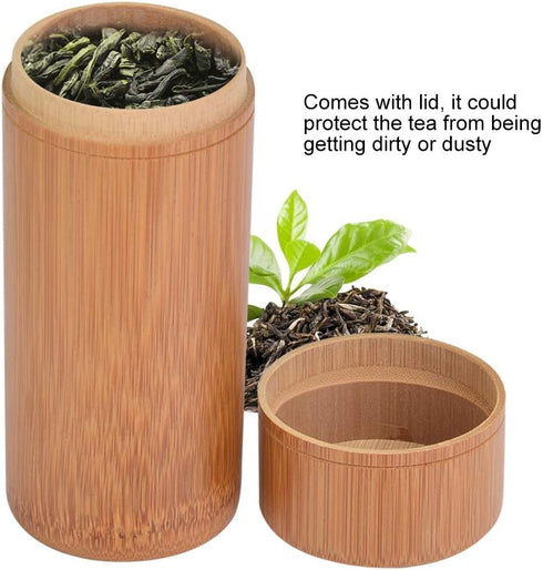 Mumusuki Tea Jar, Portable Sealed Tube Tea Storage Box Canisters Box Wake Tea Bucket for Farmhouse Kitchen Counter(M)...