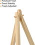 PATIKIL 6.3" Mini Wooden Easel Stand, 6 Pack Table Use Adjustable Triangle Holder for Displaying Photos, Card, Canvases, Wedding, Wood Color...