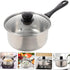 1 Set Stainless Steel Saucepan with Glass Strainer Lid Sauce Pot Pan Induction Pot Stock Pot Sauce Pan...