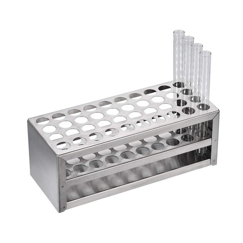 uxcell 304 Stainless Steel Test Tube Holder Lab Stand Rack 40 Hole 3 Layer for 14-16mm Tubes...