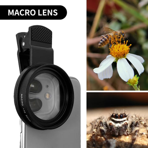 52mm Clip-on Phone Camera Lens Filter, 3 in 1 Phone Lens Filter Kit, CPL Lens + Macro Lens + Star Lens Universal Cellphone Lens Filter Compatible ...