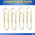 1InTheOffice Jumbo Paper Clips, Gold, Smooth, 100/Pack...