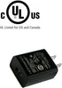 UL Certified USB Wall Charger Power Supply 5v 1A (1000mA) Universal Portable Travel Power Adapter Plug Block High Speed for iPhone iPad iPad Samsu...