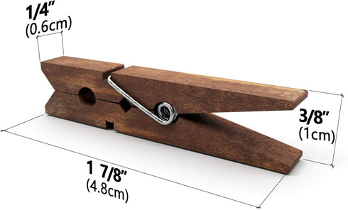 LWR CRAFTS Wooden Small Clothespins 1-7/8" 4.8cm 50 Pieces Per Pack (Jacobean)...