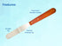 Dental Lab Spatula 8" Straight Set of 3 Plaster Alginate Mixing Stainless Steel with Wooden Handle...