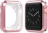Simpeak 5PACK Soft Back Case Compatible with Apple Watch Series 9 8 7 (41mm 45mm) Series 6 SE 5 4(40mm 44mm) Series 3 2 (38mm 42mm),Clear/Black/Pi...