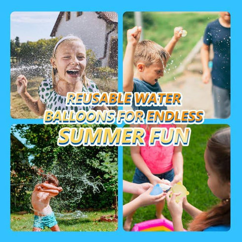 Reusable Water Balloons,Pool Beach Toys for Kids Ages Over 3 Years Old,Outdoor Activities Water Games Toys Self Sealing Water Splash Ball for Fun...