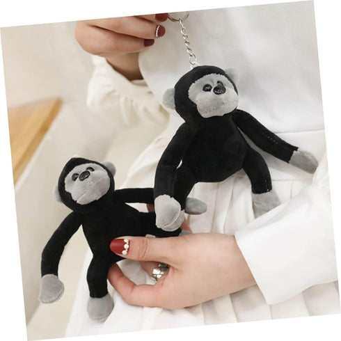 2pcs Orangutan Keychain Stuffed Monkey Plush Monkey Keyrings Gorilla Keychains Plush Animals Keychains for Backpacks Monkey Stuffed Animal Plush G...