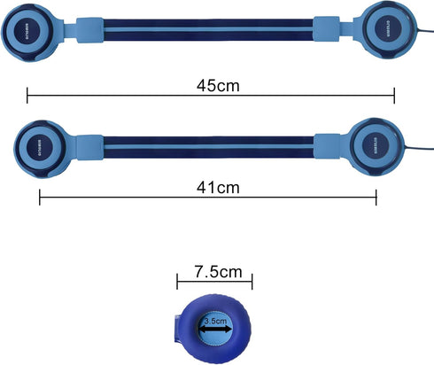 SIMOLIO Kids Headphones for School Age, Wired Headsets with Microphone Volume Limiter Sharing Jack, Adjustable & Durable, Tangle-Free Foldable Ste...