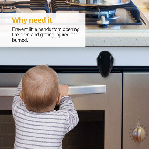 Mom's Choice Gold Awards Winner - EUDEMON 1 Pack Childproof Oven Door Lock, Oven Front Lock Easy to Install & Heat-Resistant Material no Tools Nee...