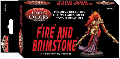 Fire and Brimstone Fiery Reds Set Acrylic Master Series Hobby Paint Reaper Miniatures...