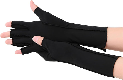 Compression Arthritis Gloves, Rheumatoid Pain Relief Compression Gloves for Women & Men, Premium Fingerless Circulation Gloves for Arthritis & Joi...