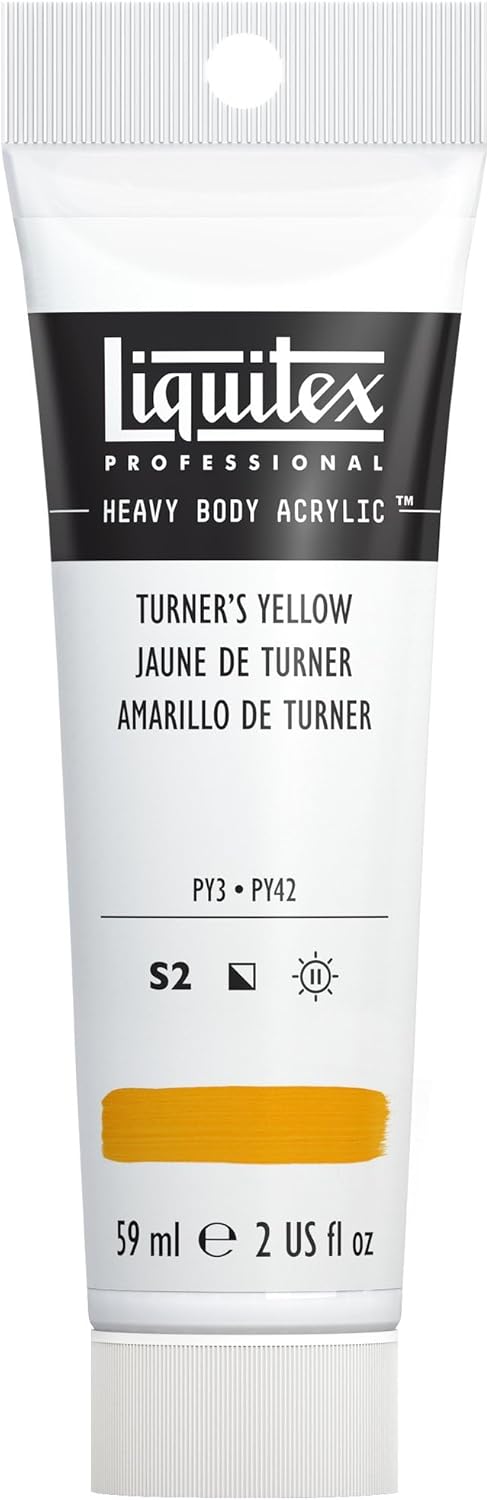 Liquitex Professional Heavy Body Acrylic Paint, 2-oz (59ml) Tube, Turner’s Yellow...