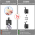 Adhesive Hooks - Stick Wall Hooks for Towel Robe Coat Bathroom,Bedroom,Kitchen - Black 4 Pack...