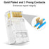 50PCS RJ45 Connectors, Ethernet Cat6 Connector, RJ45 Pass Through Connector, Cat 6 Pass Through RJ45 Connectors for Solid or Stranded UTP Ethernet...