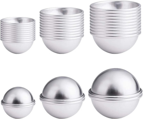 30PCS- Bath Bomb Mold Kit, 15 Set 3 Size Mold & Bath Bombs Press for DIY Making Supplies...