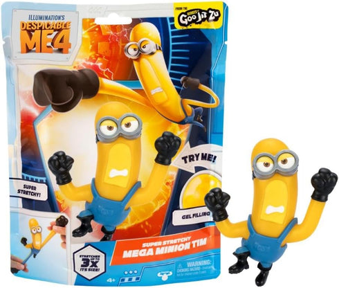 Minions Despicable ME 4 Super Stretchy Mega Tim | Heroes of Goo JIT Zu Action Figure Toys | Unique Gel Filling | Stretch him up to 3 Times his Siz...