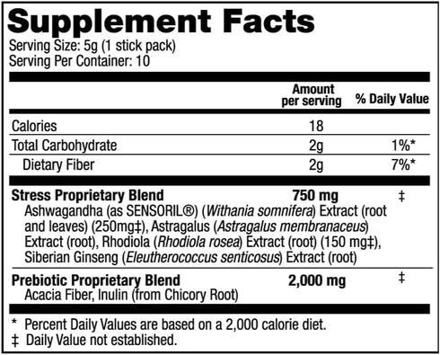 Stress Support Adaptogen Drink Mix Supplement to Help Energy, Mood, & Balance Cortisol Levels, Relaxation Natural Adaptogenic Herbal Mix....