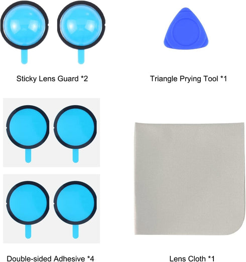 PULUZ Sticky Lens Guard for Insta360 X3, 2pcs Screen Protective Cover, Anti-Scratch Lens Cap Camera Accessories...