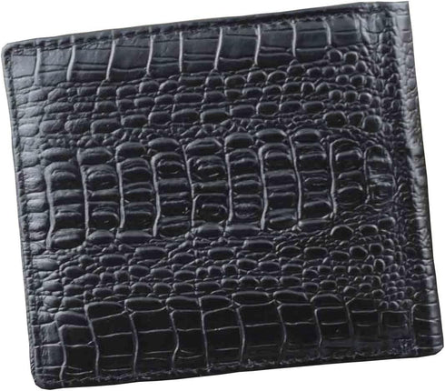 Crocodile Alligator Head Real Leather Men Bifold Slim Coin bill Wallet Purse...