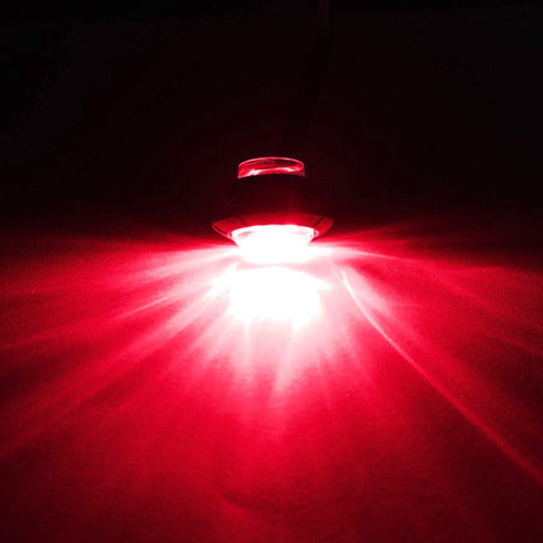 KEING 10 Amber + 10 Red Sealed Waterproof 3/4 Inch Mini Round LED Bullet Side Marker Clearance Lamp Indicator Light Brake Stop Lamp 12V for Traile...