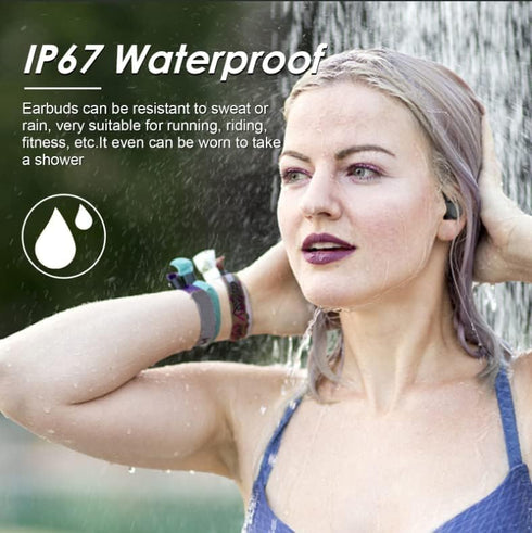 True Wireless Earbuds Bluetooth 5.3 Earphone, Touch Control with Charging Case, IPX7 Waterproof Stereo Headphone,Long Battery Life Headset Premium...