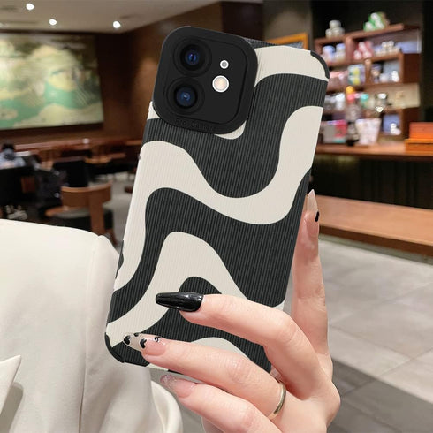 MZELQ for iPhone 11 Case, Cute Pattern Wave iPhone 11 Case, Screen Protector Camera Protection Lens Shockproof Phone Case for Girls Women......