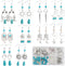 SUNNYCLUE 1 Box DIY 10 Pairs Bohemian Style Moon Charms Sun Star Charm Women Dangle Earrings Making Kit Antique Silver Chandelier Connector Charm ...