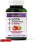NatureWise Biotin Gummies - Hair, Skin and Nails Vitamin - Biotin 5000mcg Supports Hair and Nail Strength - Strawberry-Kiwi Flavor - Vegan, Non-GM...