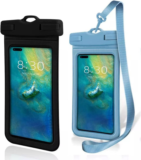 Waterproof Case Universal Phone Holder Pouch, IPX8 Underwater Cellphone Dry Bag Compatible with iPhone 13 Pro 12 11 14 Pro Max XS XR X 8 7 6S, Sam...