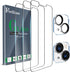 Ferilinso Designed for iPhone 13 Mini Screen Protector, 3 Pack HD Tempered Glass with 2 Pack Camera Lens Protector, Case Friendly, 9H Hardness, Bu...