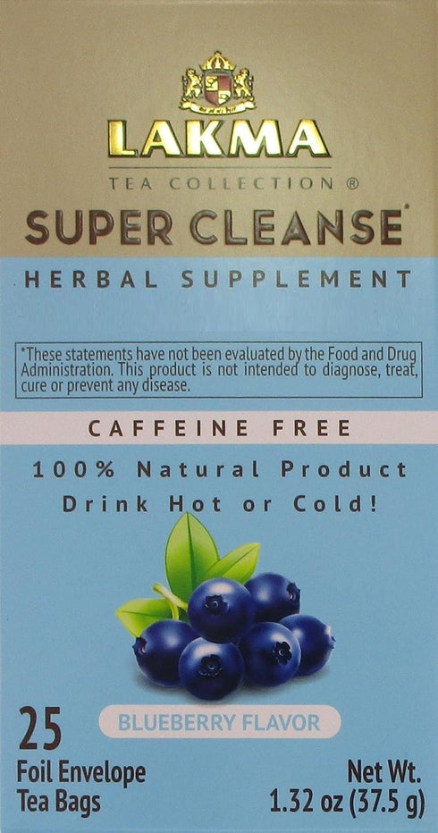 HYLEYS Lakma Super Cleanse Tea with Blueberry - 25 Tea Bags...