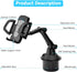 Car Cup Holder Phone Mount, Automotive 360° Rotatable Adjustable Gooseneck Height Cell Phone Cradle Mount with Extendable Cup Base Holder, Univers...