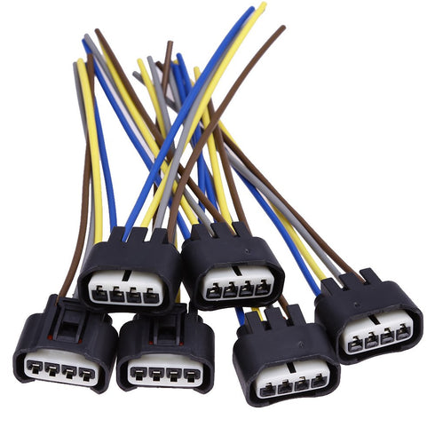 90980-11885 Ignition Coil Connector Plug Harness Replacement for Toyota Lexus 4-Way Female (Pack of 6)...