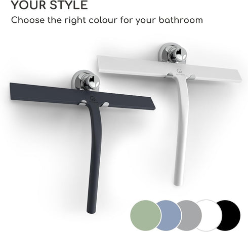 GÜTEWERK Shower Squeegee for Glass Doors, Squeegee for Shower Glass Door, Rubber Shower Squeegee for Shower Doors, Shower Door Squeegee for Window...