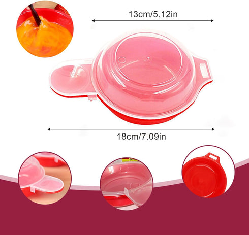 4 PCS Microwave Egg Cooker, Mini Egg Poacher Cooker, Quick and Simple Omelette Maker for Egg Sandwich, Egg Hamburg...