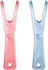 Healifty Dental Floss Holder for Teeth - 2 Pack Reusable Reusable Floss Handle Holder Replacements Floss Handles for Tooth Cleaning (Pink, Blue)...