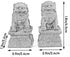 Asian Fu Foo Dogs Statues Mini A Pair of Guardian Lion Figurine Sandstone Pets Fish Tank Aquarium Landscape Ornaments Accessories Feng Shui Decora...