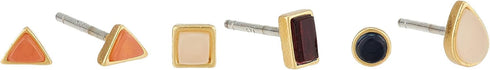 Madewell fl mixed shapes stud earring set Vintage Gold One Size...
