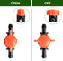 1/4 Inch Barbed Shut-Off Valve, 50 Pcs 1/4" Universal Drip Irrigation Tubing Coupling Valve, Plastic Manual Barb Valve for Garden, Flowers Pots, F...