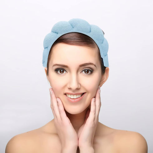 3Pcs Spa Headbands for Washing Face Makeup Headband Skincare Headbands for Women Girls Terry Cloth Sponge Head Band for Face Wash Make Up Skin Car...