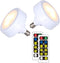 E12 Battery Operated Light Bulb,Screw in Puck Lights with Remote,Battery Powered LED Light Bulbs Small Puck Light for Not Electricity Wall Sconce ...