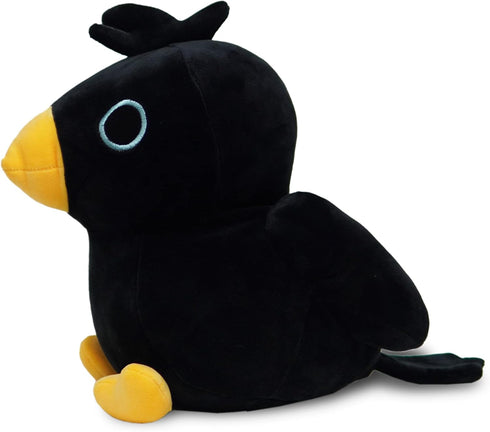Black Crow Plushie Toy - 10 Inches Stuffed Raven Animal Plush - Plushy and Squishy Crow with Soft Fabric and Stuffing - Cute Toy Gift for Boys and...